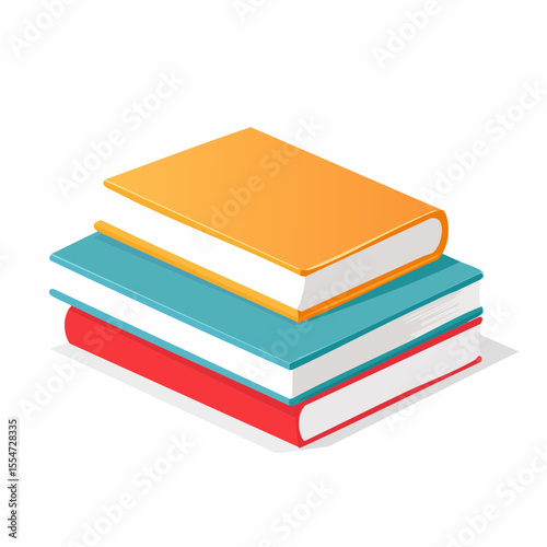 Stack of Colorful Books  Perfect for Reading and Learning