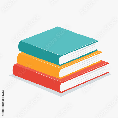 Stack of Colorful Books  A Visual Representation of Knowledge and Learning