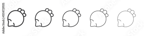 Radish icon flat simple outline logo