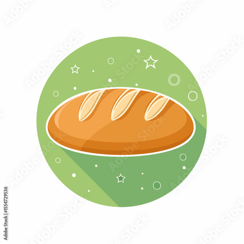 Delicious Artisan Bread  A Simple Illustration of Freshly Baked Loaf