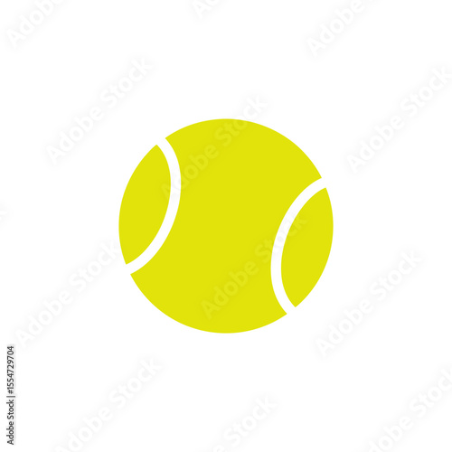 Simple Minimalist Tennis Ball Illustration A Clean Design Element