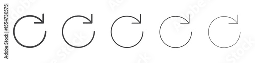Refresh icon flat simple outline logo