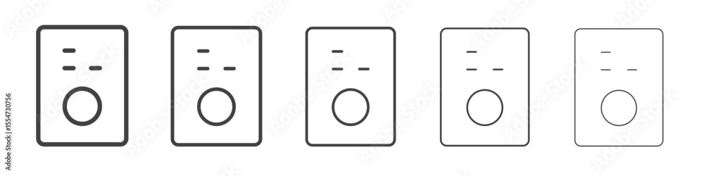 Remote control icon flat simple outline logo Remote control icon flat simple outline logo