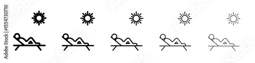 Relaxation icon flat simple outline logo