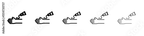 relief gel on arm icon flat simple outline logo