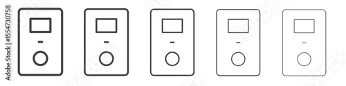 Remote control icon flat simple outline logo