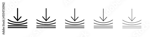 Resilience material icon flat simple outline logo