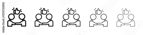 Respectfulness icon flat simple outline logo