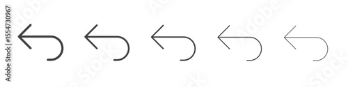 Return icon flat simple outline logo