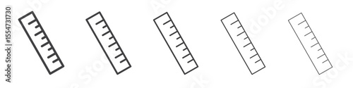 Ruler flat simple outline logo