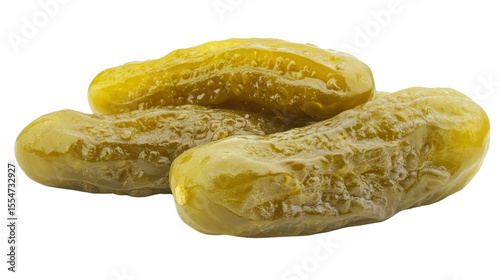 Green pepperoncini with wrinkled skin and mild heat, pickling variety, Transparent background, PNG file
