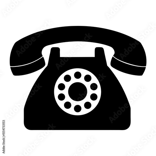 retro telephone isolated on white background