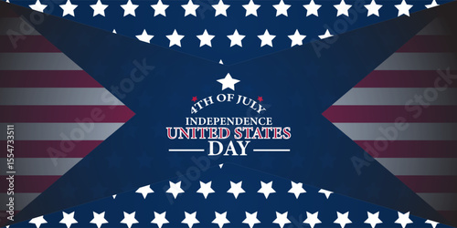 4th of July Independence Day Banner - United States Celebration Background