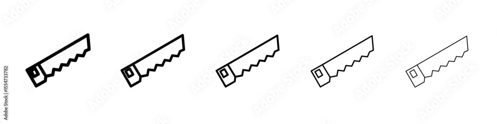 Saw icon flat simple outline logo Saw icon flat simple outline logo