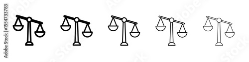 Scales icon flat simple outline logo
