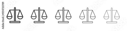 Scale icon flat simple outline logo
