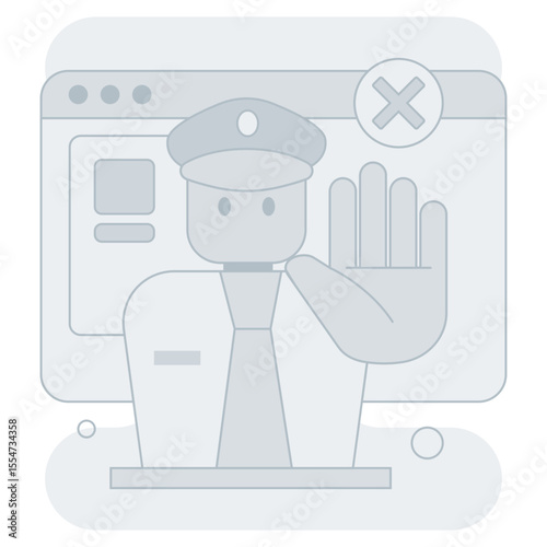403 Forbidden Access  Empty States Illustration