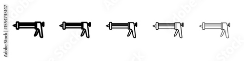 sealant gun icon flat simple outline logo