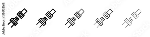 Seatbelt icon flat simple outline logo