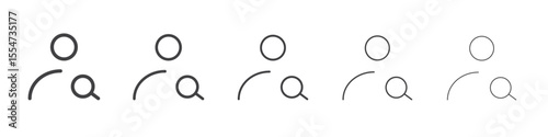 Search user flat simple outline logo