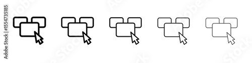 select element icon flat simple outline logo