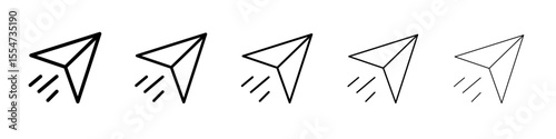send Message Icon flat simple outline logo