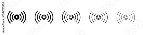 Sensor icon flat simple outline logo