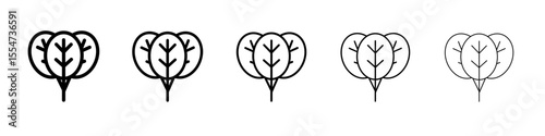 spinach icon flat simple outline logo