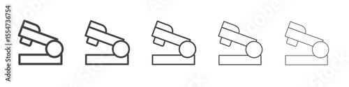 Stapler icon flat simple outline logo