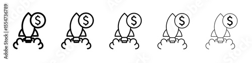 startup icon flat simple outline logo