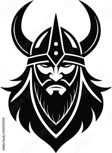 viking,odin,logo,icon,norse,mythology,warrior,helmet,horns,face,beard,god,ancient,strong,shield,history,battle,epic,north,symbol,scandinavian,tradition,tribal,legend,Vector,silhouette