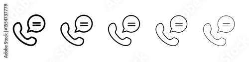 Telephone phone call icon flat simple outline logo