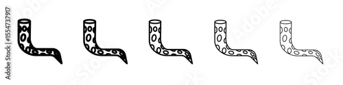 Tentacles octopus icon flat simple outline logo