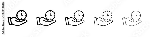 testing time icon flat simple outline logo
