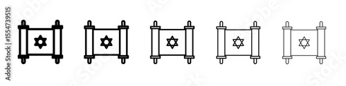Torah icon flat simple outline logo