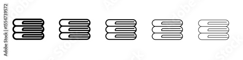 Towel icon flat simple outline logo