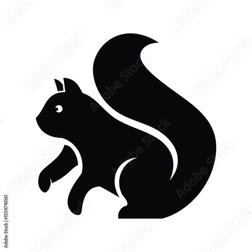 squirrel logo design vector icon template