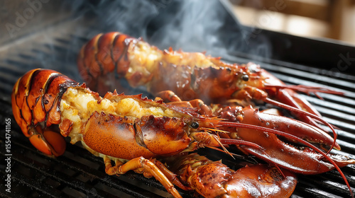 Fresh grilled lobster with juicy meat