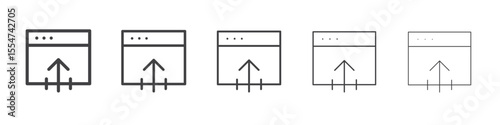Update browsing tab icon flat simple outline logo