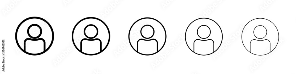 Fototapeta premium User Icon flat simple outline logo