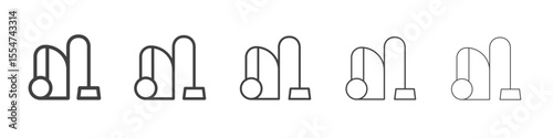 Vacuum cleaner icon flat simple outline logo