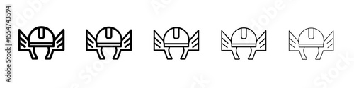 valkyrie icon flat simple outline logo