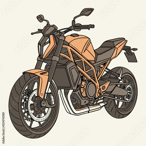 vector illustration of a motorcycle