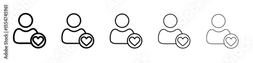 Volunteer icon flat simple outline logo