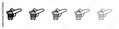 voyage icon flat simple outline logo