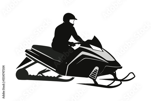 snowboarding ridding silhouette isolated on white background