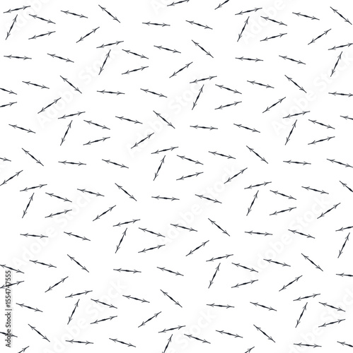 Double-ended needles or arrows create texture.