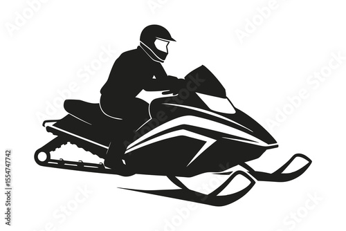 snowboarding ridding silhouette isolated on white background
