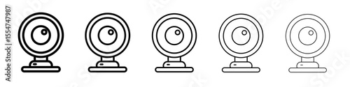 Webcam icon flat simple outline logo