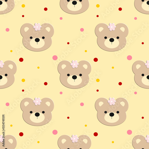 seamless pattern with teddy bears